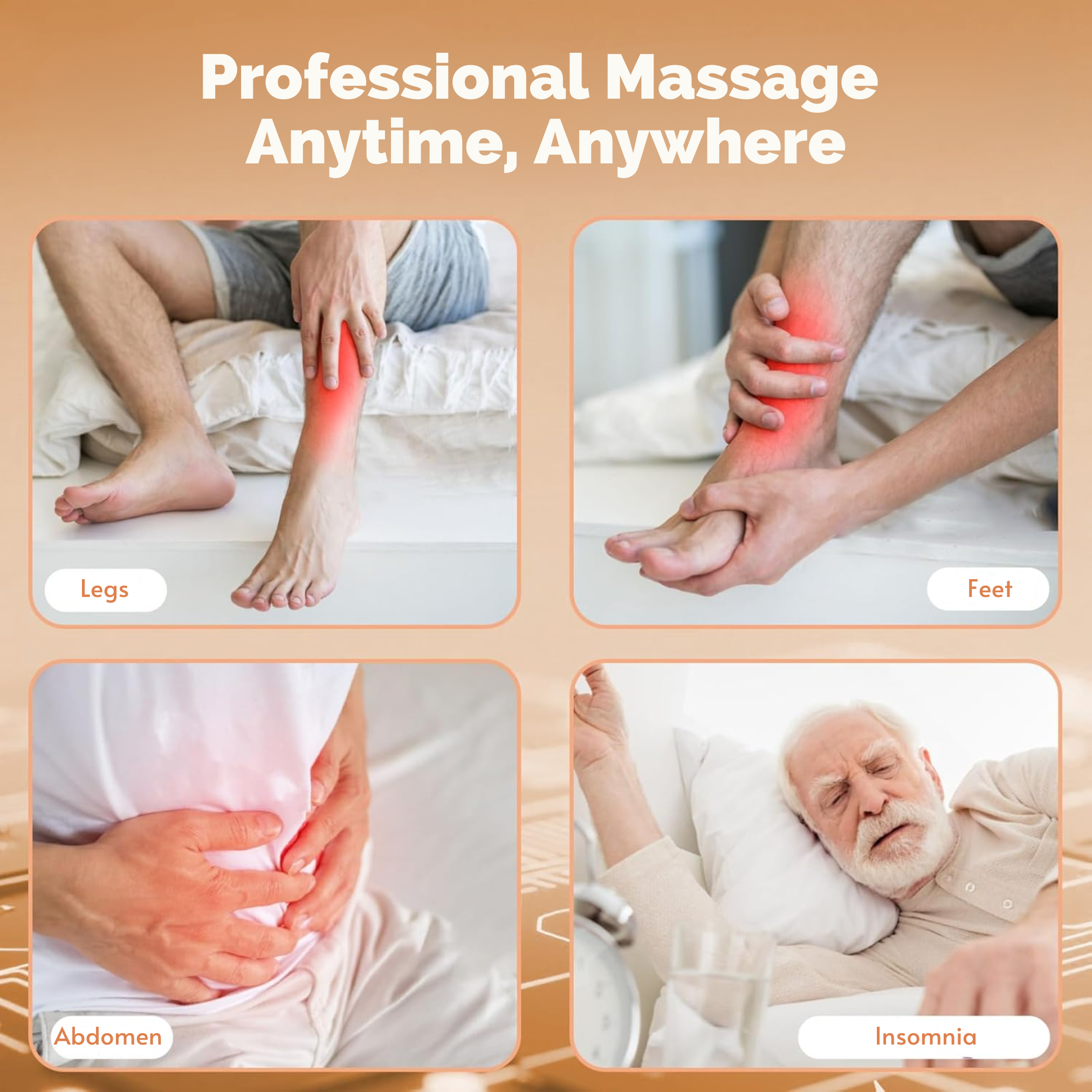 VitalPath® Swelling Relief Massager – Lymphatic Drainage Technology for Water Retention & Circulation Support